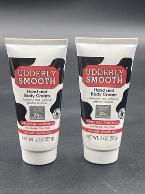 Udderly Smooth Hand Body Cream 2oz Lot of 2 Original Formula USA