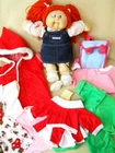Vintage 1985 Cabbage Patch Doll /Orange Hair/Adoption Certificate/ Extra Clothes
