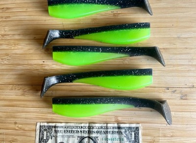 Boogey Man Bait Co. Ling Cod Rockfish Tuna Snapper 7  Swim Bait Glow In The Dark