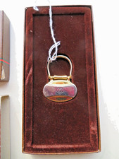 Vintage Gucci Gilded and Silver Keychain Key Ring, Made In Italy