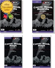 Silver Age Comic Book Bags and Boards  200 Packs  Acid-Free Comic Book Storage