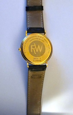 Raymond Weil Geneve 5514.1 Date Coin Edge Mens 18K Gold