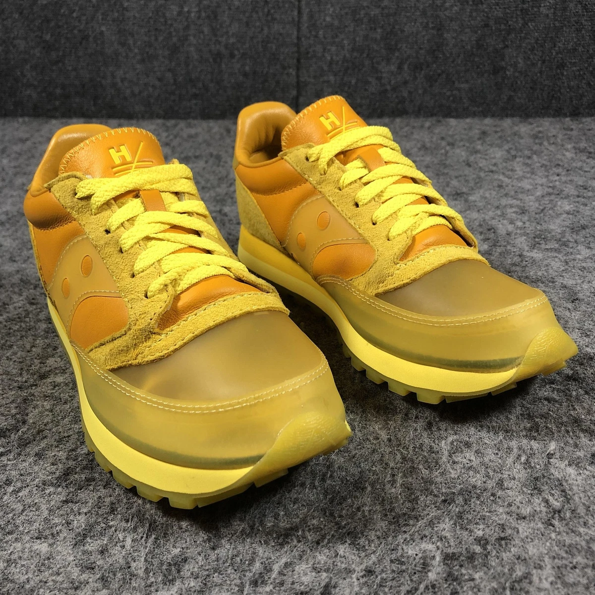 Saucony Hommewrk Sneakers Mens 7.5 Yellow Leather Running Shoes S70605-2‎ SAUCONY X HOMMEWRK TRINIDAD JAMES JAZZ 81 S70605 Lunch Box  main image 2