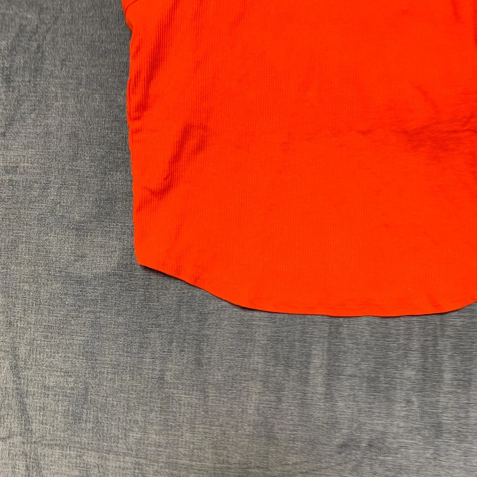 Regata feminina Victoria's Secret rosa M laranja com nervuras gola redonda corrida costas ioga - Imagem 3 de 4