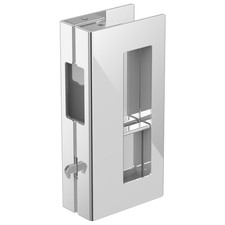 Privacy Pocket Door Pull with Lock, Wooden Sliding Door Handle for 1-3/8  T