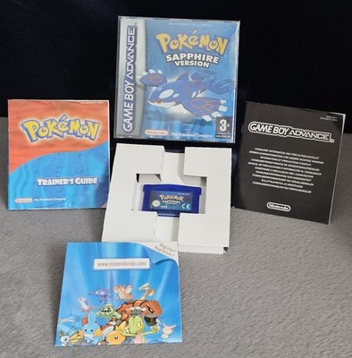 Pokémon Saphir Version Nintendo Gameboy Advance UK PAL komplett komplett in OVP 