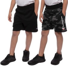 NEW Champion Youth Boys 2-Pack Drawstring Shorts Camo Black Size Small
