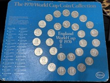 Vintage 1970 World Cup Esso Coin Collection Complete Football Set