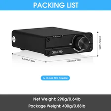 Digital Power Amplifier Hifi Stereo 2.0 Channel Class D Home Desktop Audio Amp 1