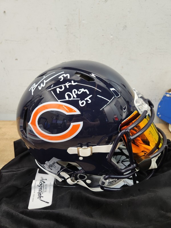 HOF Brian Urlacher Chicago Bears Authentic Signed NFL Helmet w/ Beckett COA
