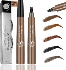 4-Tip Micro Fork Eyebrow Pen - Waterproof, Smudge-Proof, Long-Lasting Brow Penci