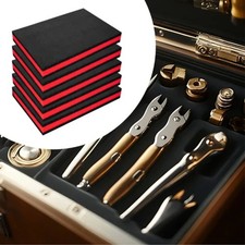 4 Pack Pick and Pluck Foam Insert for Tool Case Protective Foam Sheet Red Black