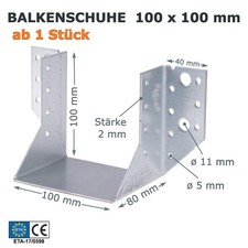 Balkenschuhe 100x100mm mit ETA CE Zertifikat Balkenträger Balkenverbinder Stahl
