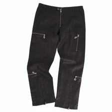 Vintage Versace Jeans Couture Long Pants Hem Zip Linen Bottoms Mens Used MOLO-0