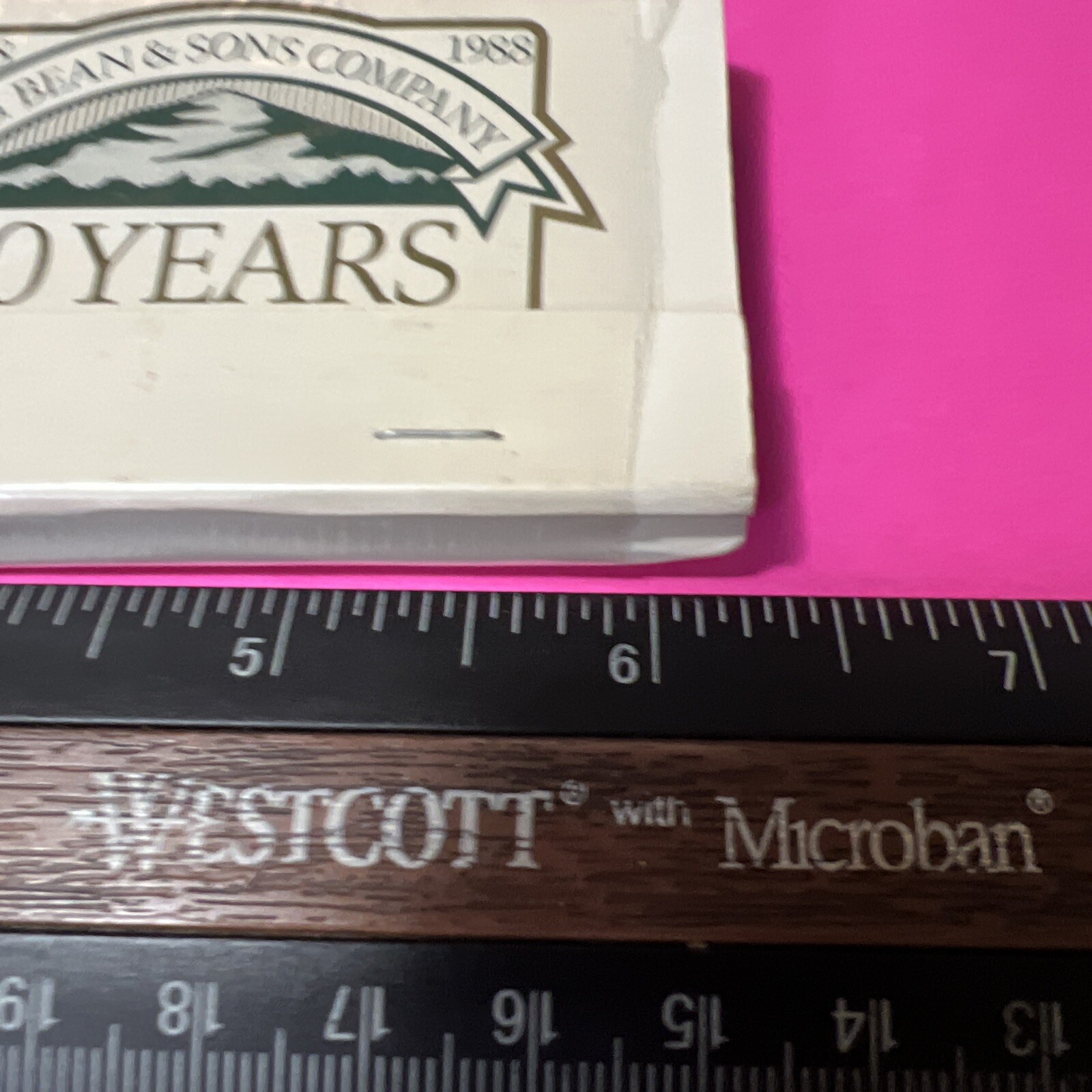 DD Bean &Sons 50 Years 1938 1988 Rare 4 Wide Book Matches Never Opened