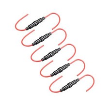 5pcs Inline Screw Type Fuse Holder 16 Gauge AWG for 6mm x 30mm Tube Fuse