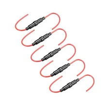 5pcs Inline Screw Type Fuse Holder 16 Gauge AWG for 6mm x 30mm Tube Fuse