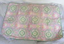 Pottery Barn Kids Pink Green CLAUDIA MEDALLION Crib Toddler Quilt NWOT