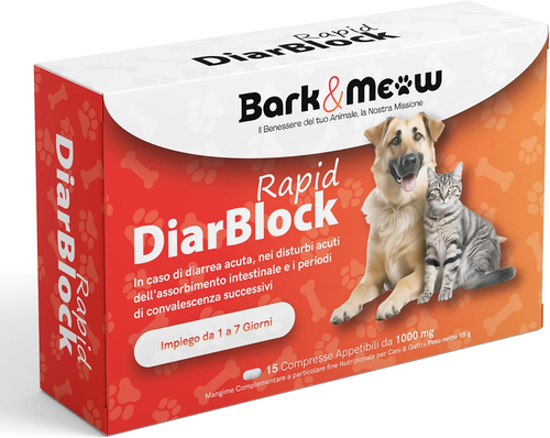 Diarblock Rapid Antidiarroico Ad Azione Immediata per Cani E Gatti. Efficace Dal
