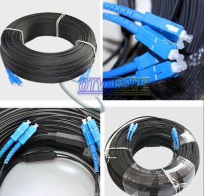 1PC 200M Outdoor SC-SC Duplex FTTH Drop Patch Cord G657 Fiber Optic Cable Jumper