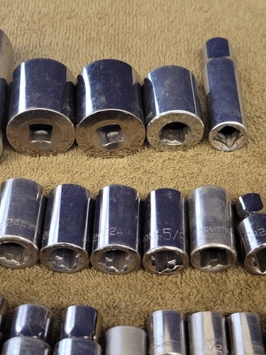 32 Armstrong Socket Swivel Hex Adapter 1/4" 1/2 3/4 Drive 1-5/16 13mm Sae Set - Picture 18 of 24