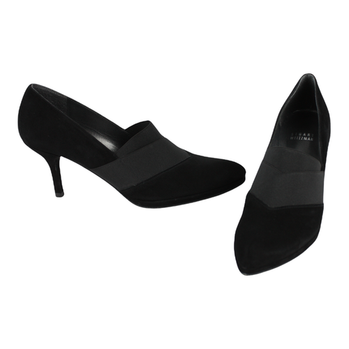 stuart weitzman black suede heels