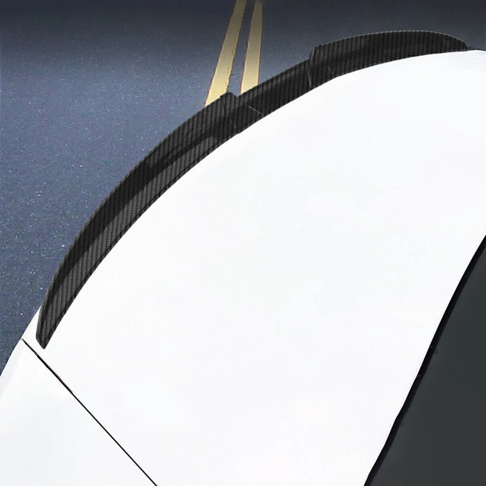 Universal Carbon Fiber Rear Spoiler Trunk Roof Wing Lip 118-135cm Adjustable Foto 2 de 4
