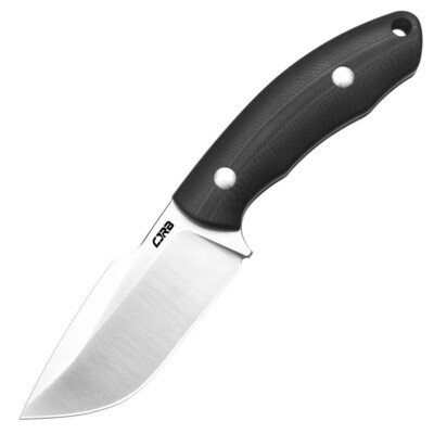 J1958BK CJRB Mutt Black AR-RPM9 Sand Polished Harpoon Drop Point Blade G10 Handl