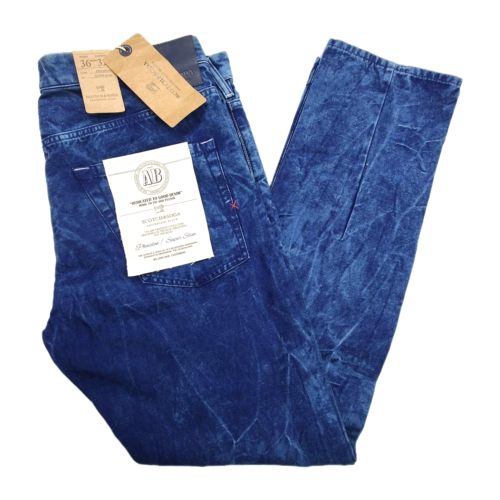 Scotch and Soda Jeans Amsterdam Blauw phaidon Super Slim Mens 36W 32L Blue BNWT