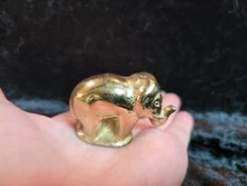 Vintage Valleau Studio Solid Brass Elephant
