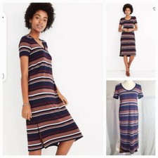 Madewell NWT Striped U-Neck Tee Dress Size Small