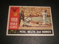 1960 NEAL BELTS 2nd HOMER 1959 WORLD SERIES TOPPS BASEBALL CARD #386