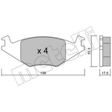 METELLI Bremsbeläge vorne für VW Polo Coupe Golf II Seat Ibiza Cordoba