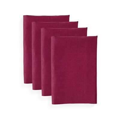 Linen Dinner Napkins Set of 4 for Kitchen Dining Table Decor, 20'' x 20'' -Diana