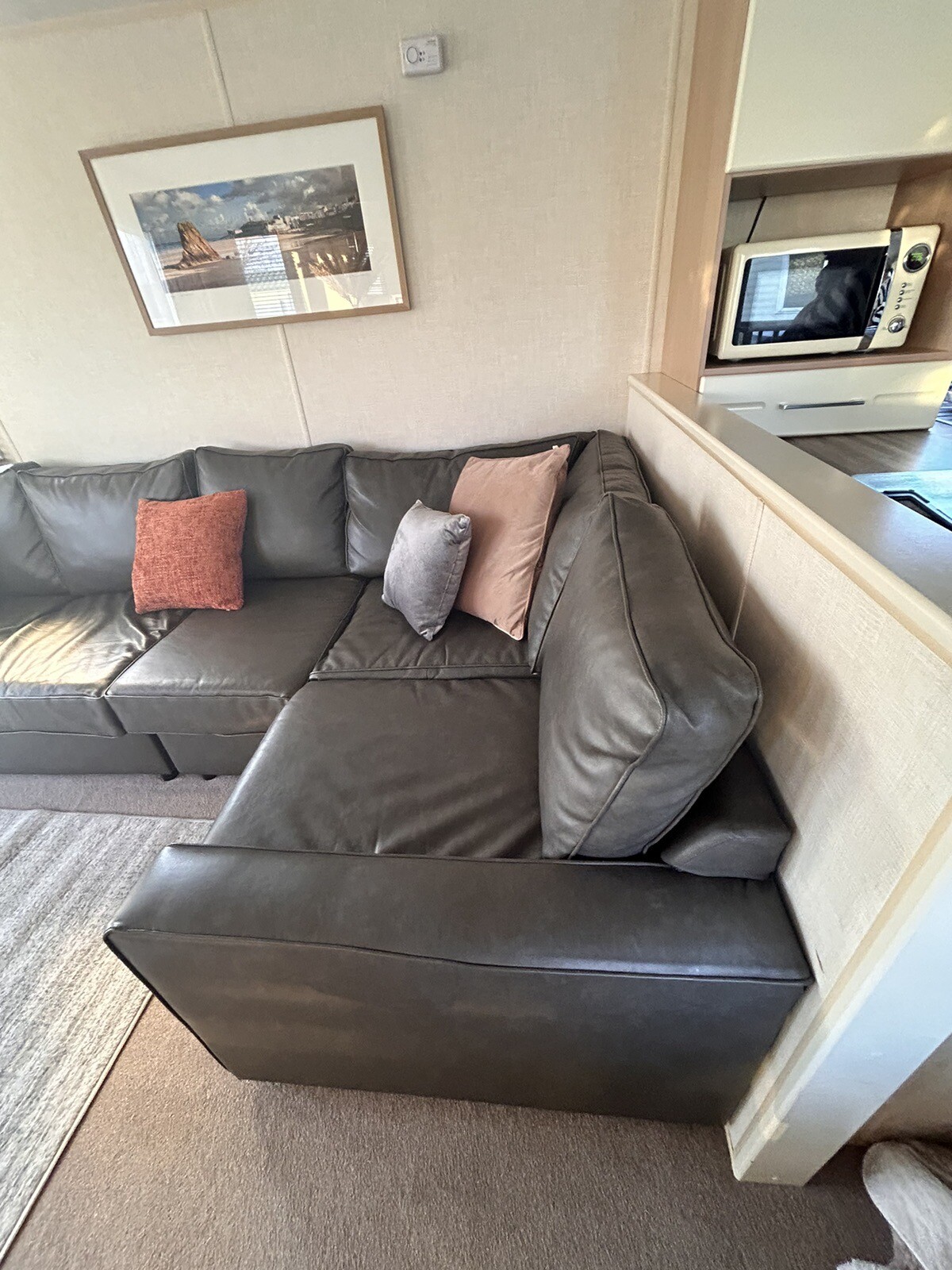 leather corner sofa bed used eBay