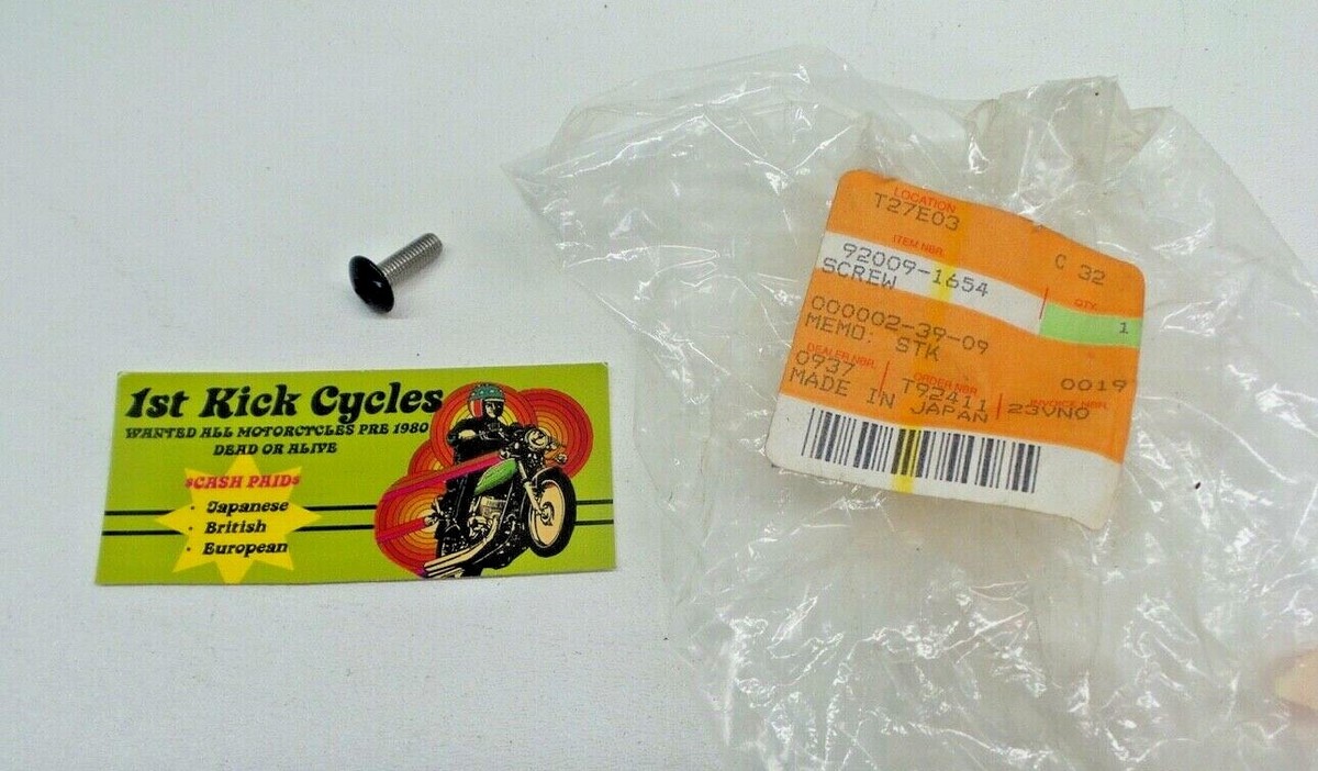 NOS KAWASAKI SCREW ZX1100 ZX750 EX500 ZX600 92009-1654 OEM