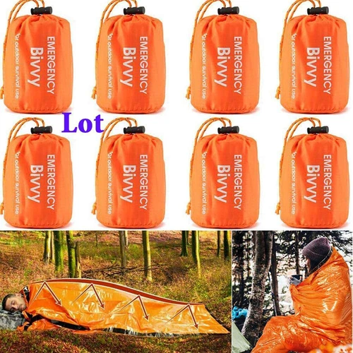 1-5pcs Emergency Sleeping Bag Thermal Waterproof Outdoor Survival Camping Hiking