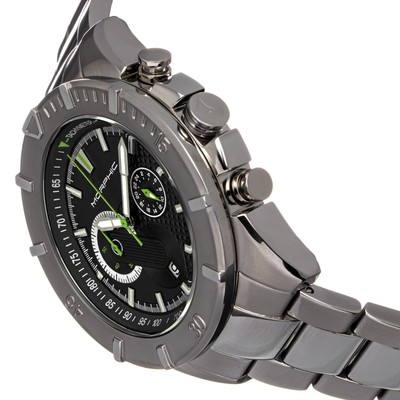 Morphic Mens Chronograph S Steel Bracelet Watch w/Date Grey Dial 