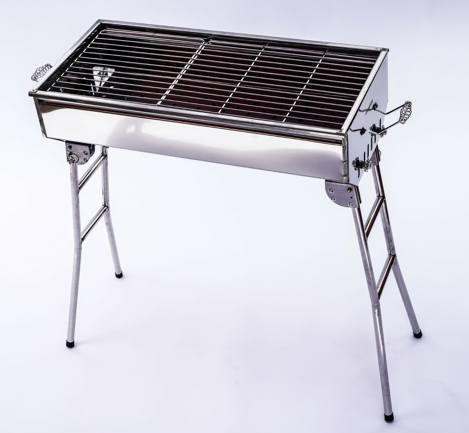 Stainless Steel Charcoal Grill Mangal BBQ Portable Shish Kebab Kabab