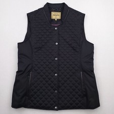 Dubarry Ireland Vest Womens Xxl Black Quilted Puffer Snap Front Insulated Prima