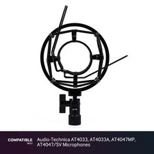 Black Shock Mount fits Audio-Technica AT4033, AT4033A, AT4047MP, AT4047/SV