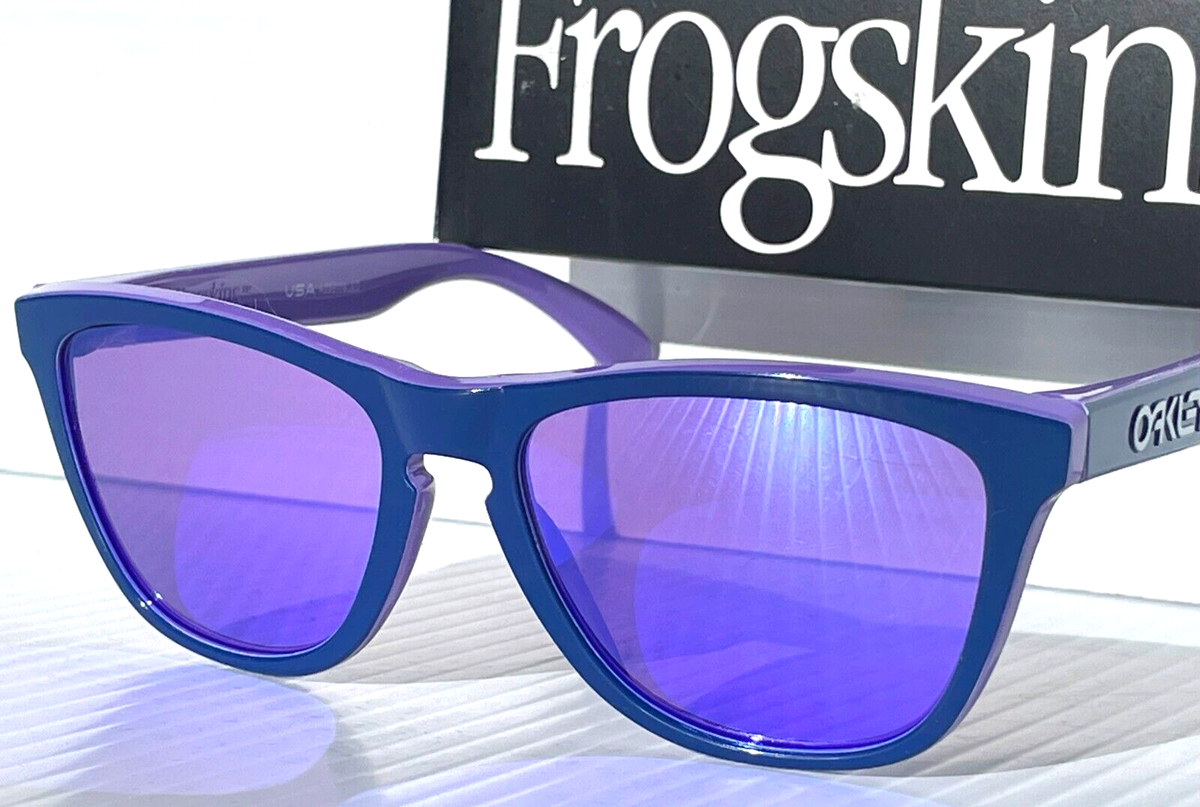 NEW Oakley Frogskins Purple Navy w POLARIZED Galaxy Violet Lens