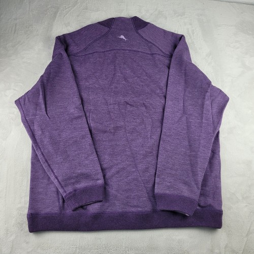 Tommy Bahama Sweater Mens 2XL Long Sleeve 1/4 Zip Casual Midweight Adult Purple - Picture 2 of 5