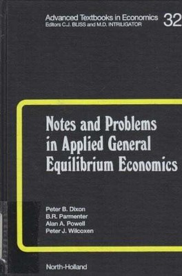Notes and Problems in Applied General Equilibrium Economics Buch North Holland