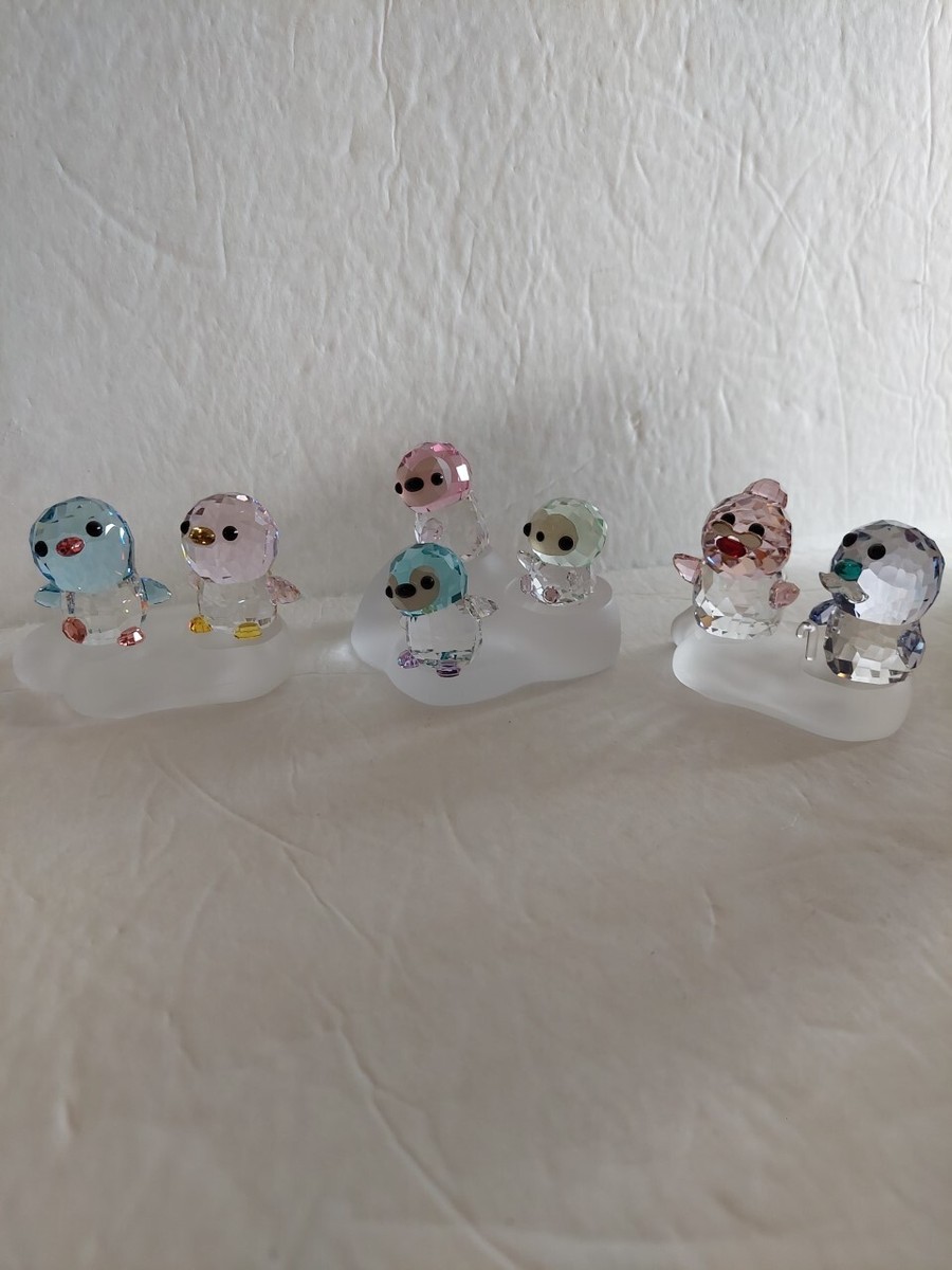 Swarovski クリスタル 子豚 親子 3体セット Idyllia Frog and Baby