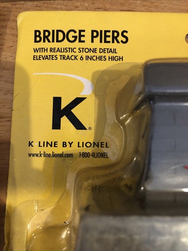 O Scale 6” Bridge Piers With Stone Detail By K Line Lionel 2 Pkgs. - Picture 2 of 6