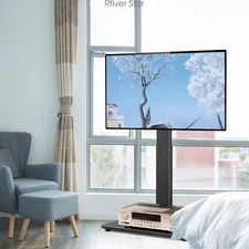 Universal Floor TV Stand with Swivel Mount&Shelves for 32-65Inch TVs