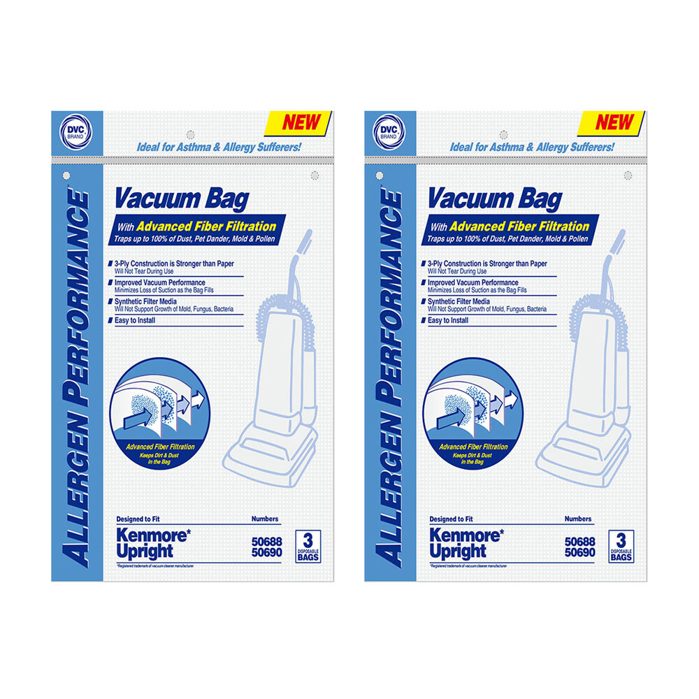 Cloth Vacuum Bags Fits For kenmore Type U O 50688, 50690, 5068 6 Bags
