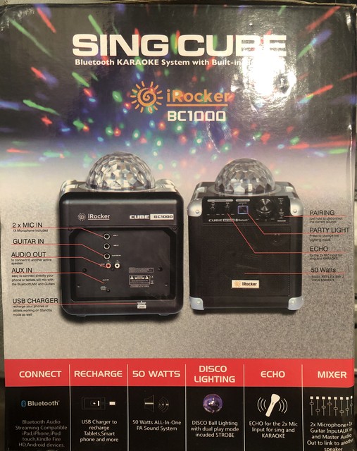 irocker portable bluetooth karaoke machine