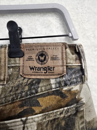 VTG Wrangler X Realtree 34/32 Max 4 Camo Double Knee Pants Jeans Turkey Hunting - Picture 2 of 9